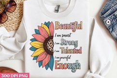 Beautiful I am smart I am Strong PNG, Positive Sublimation P Product Image 3