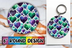 Whimsical Round Design Ornaments PNG, Heart Product Image 1