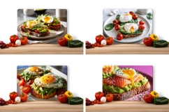 Fried Eggs Cutting Board, Breakfast PNG, Avocado PNG Product Image 2