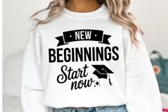 New Beginnings start now svg | Graduation Svg | Shirt Svg Product Image 2