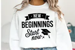 New Beginnings start now svg | Graduation Svg | Shirt Svg Product Image 2