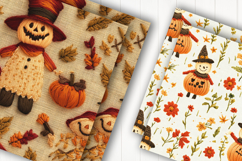Pumpkin Autumn Pattern Digital Paper Product Image 2
