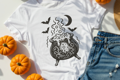 Halloween Retro Cauldron SVG | Vintage Witch Pot PNG Clipart Product Image 2