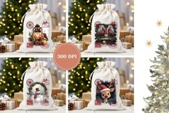 Winter Santa Sack Sublimation, Cozy Christmas Gift Bag Print Product Image 2