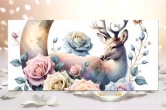 Moon, flowers &amp; Deers | Sublimation Mug design bundle, PNG Product Image 2