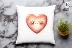 Cute Star Eyes Heart Illustration Clipart Sublimation PNG Product Image 3