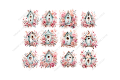 Pink Birdhouse Clipart Product Image 4