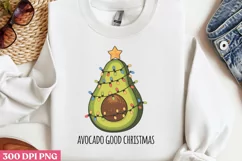 Avocado Good Christmas PNG, Avocado Sublimation PNG Product Image 1