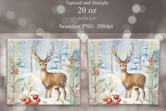 Christmas Deer Tumbler Sublimation | Winter Tumbler Wrap Product Image 2