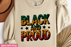 BLACK AND PROUD PNG, Black History Month sublimat Product Image 2