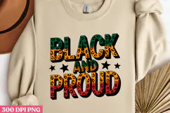 BLACK AND PROUD PNG, Black History Month sublimat Product Image 2