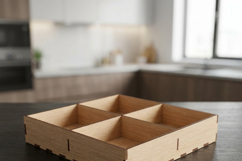 Geometric Wood Drink Coasters Set with Storage Box Laser Cut Product Image 3