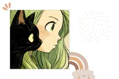 Cartoon Girl Pillow Sublimation, Kawaii Cat Pillow Template Product Image 2