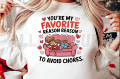Cartoon Girl Dog Youre My Favorite Reason To Avoid Chores Product Image 2