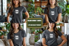 Gildan 64000 Model Mockup, Gildan White TShirt Mockup Product Image 1