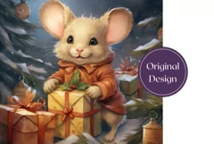 Christmas Tumbler Wrap, Christmas Mouse Tumbler Sublimation Product Image 2