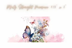 Watercolor Flowers Coffee 16oz Libby Glass Can Tumbler Wrap Product Image 2