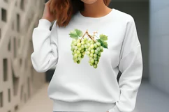 Watercolor Green Grape Clipart, Watercolor Clipart Product Image 2