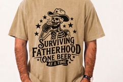 Surviving Fatherhood One Beer At A Time Svg, Skeleton Svg. Product Image 4