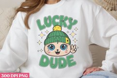 Lucky Dude PNG, Groovy ST Patricks Sublimation PNG Product Image 1