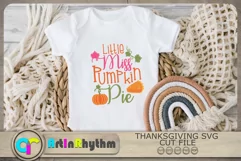 Little Miss Pumpkin Pie Svg, Thanksgiving Svg, Fall Svg Product Image 1