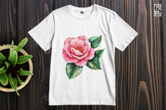 Pink Camellia Flower Clipart Sublimation PNG Product Image 2