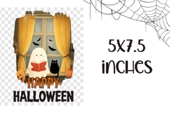 Cartoon Halloween Cat Towel, Kids Halloween Bats Towel PNG Product Image 2