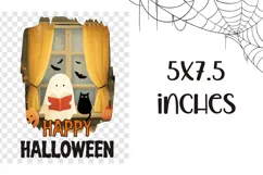 Cartoon Halloween Cat Towel, Kids Halloween Bats Towel PNG Product Image 2