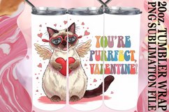 Radiant Adventures 20oz tumbler wrap, Valentines Cat Product Image 1