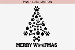Paw print Christmas tree png design for T-shirts Product Image 2