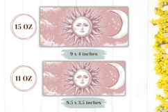Moon Mug Wrap, Sun Mug Design, Light Pink Mug Print Product Image 2