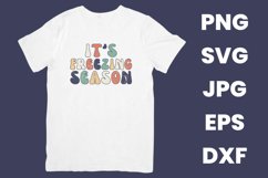 Retro Groovy It&#039;s Freezing Season, Funny Winter Season SVG Product Image 2