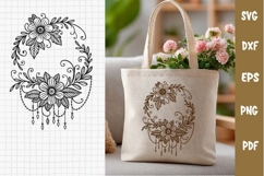 Floral Design, Flower Wreath SVG Pattern Product Image 1