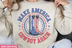 Make America cowboy PNG, 4th Of July Sublimation PNG Product Image 1