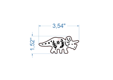 Dinosaur Christmas Ornament SVG laser cut file for Glowforge Product Image 2