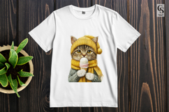 Winter Kitty Icecream Clipart Sublimation PNG Product Image 2