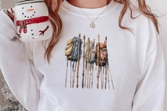 Winter Hiking Clipart Sublimation, Christmas PNG Product Image 2