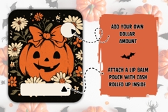 Retro Halloween Pumpkin Money Card, Printable Halloween Card Product Image 2