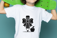 Cute Pencil Bow Back to School SVG PNG Product Image 2