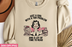 JUST A GIRL WITH A TBR PROBLEM AND PNG Product Image 3