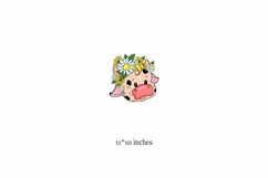 sublimation funny cow, summer cow, summer png, cow with dais Product Image 2