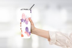 Butterfly pattern tumbler wrap sublimation design Product Image 2