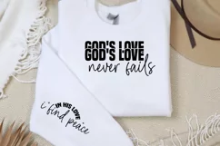 God's love never fails Sleeve SVG PNG Product Image 2