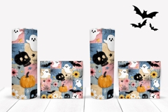 Skull Tumbler Wrap, Cartoon Halloween Ghost Tumbler Product Image 2