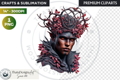 Fantasy Forest Spirit Clipart PNG, Enchanted Nature God Product Image 1