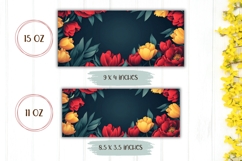 Spring Flowers Mug Wrap, Red Tulips Mug Design Product Image 2