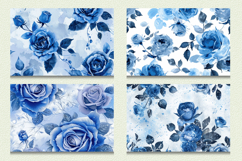 Winter Blue Roses Cutting Boards sublimation Design Product Image 2
