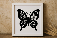 Elegant Floral Butterfly SVG Product Image 1