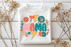 Retro Mama Png, Floral Mama PNG, Product Image 2