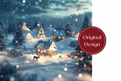 Winter Forest Tumbler Wrap, Christmas Tumbler Sublimation Product Image 2